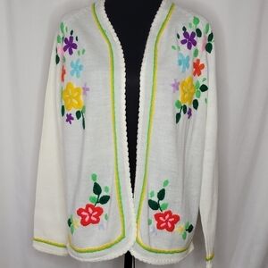 Flair Fashions Vintage Cardigan Sweater  - Size L